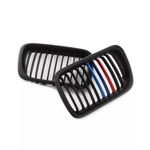 Matte Black M-Color Front Kidney Grill Grilles For BMW E36 3 Series M3 1997-1999