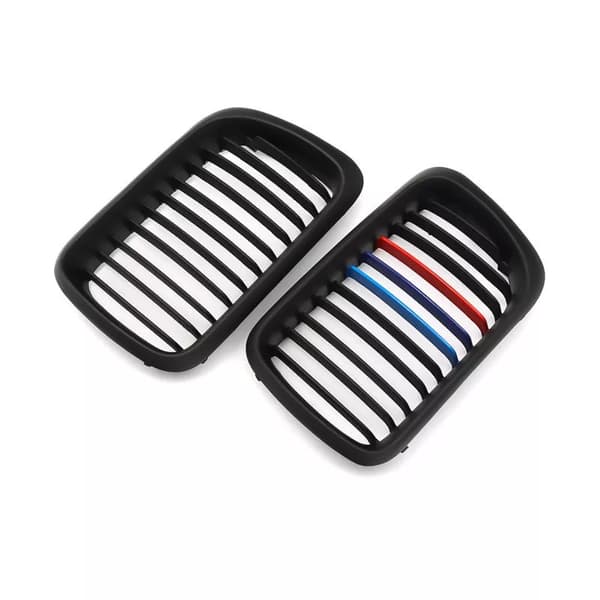 Matte Black M-Color Front Kidney Grill Grilles For BMW E36 3 Series M3 1997-1999
