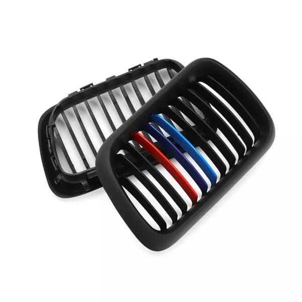 Matte Black M-Color Front Kidney Grill Grilles For BMW E36 3 Series M3 1997-1999