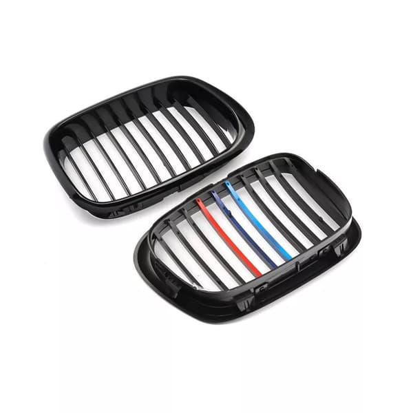 Black M Color Front Kidney Grilles for BMW 5 Series E39 525 528 530 540 99-03