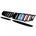 Pikkukuva 4 / 11: FOR BMW 3-SERIES E90 E91 M COLOR KIDNEY TWIN DUAL GRILLES GLOSS BLACK 2005-2008