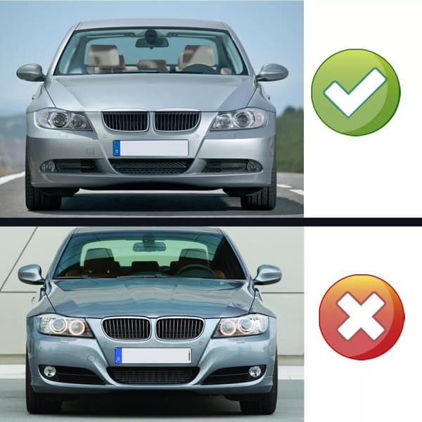 FOR BMW 3-SERIES E90 E91 M COLOR KIDNEY TWIN DUAL GRILLES GLOSS BLACK 2005-2008