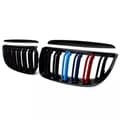 Pikkukuva 10 / 11: FOR BMW 3-SERIES E90 E91 M COLOR KIDNEY TWIN DUAL GRILLES GLOSS BLACK 2005-2008