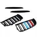 Pikkukuva 11 / 11: FOR BMW 3-SERIES E90 E91 M COLOR KIDNEY TWIN DUAL GRILLES GLOSS BLACK 2005-2008