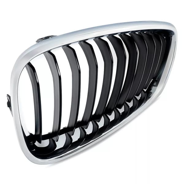 11 Bars Black+Chrome Left Kidney Grill Grille For BMW 3 Series GT F34 2013-2019