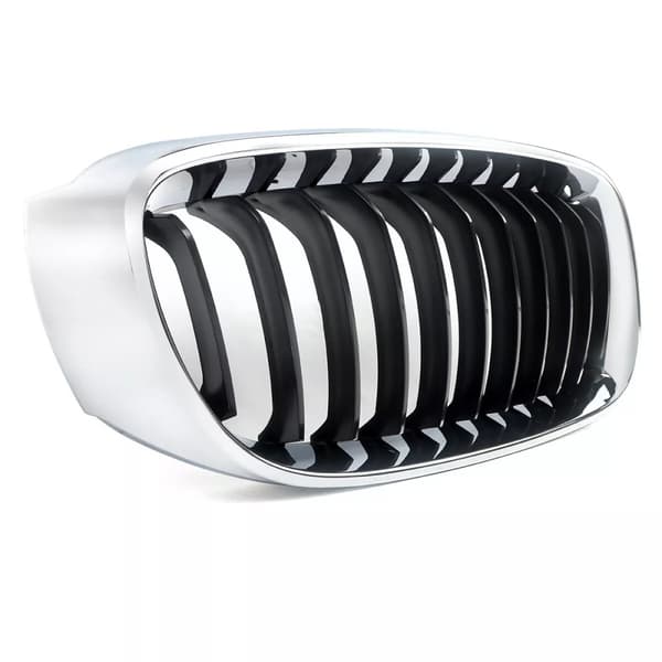 11 Bars Black+Chrome Right Kidney Grill Grille For BMW 3 Series GT F34 2013-2019