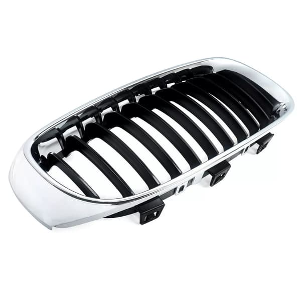 11 Bars Black+Chrome Right Kidney Grill Grille For BMW 3 Series GT F34 2013-2019