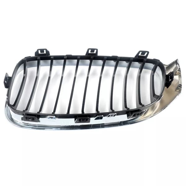 11 Bars Black+Chrome Right Kidney Grill Grille For BMW 3 Series GT F34 2013-2019