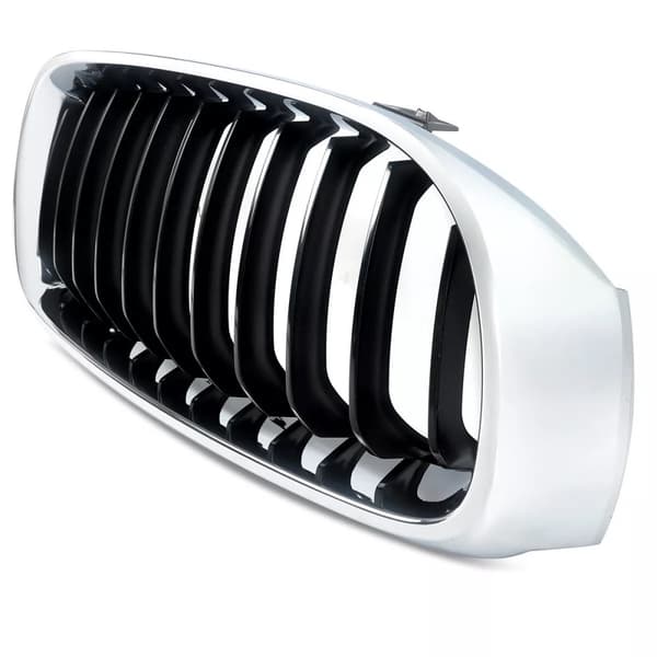 11 Bars Black+Chrome Right Kidney Grill Grille For BMW 3 Series GT F34 2013-2019