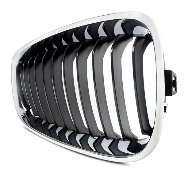 11 Bars Black+Chrome Right Kidney Grill Grille For BMW 3 Series GT F34 2013-2019