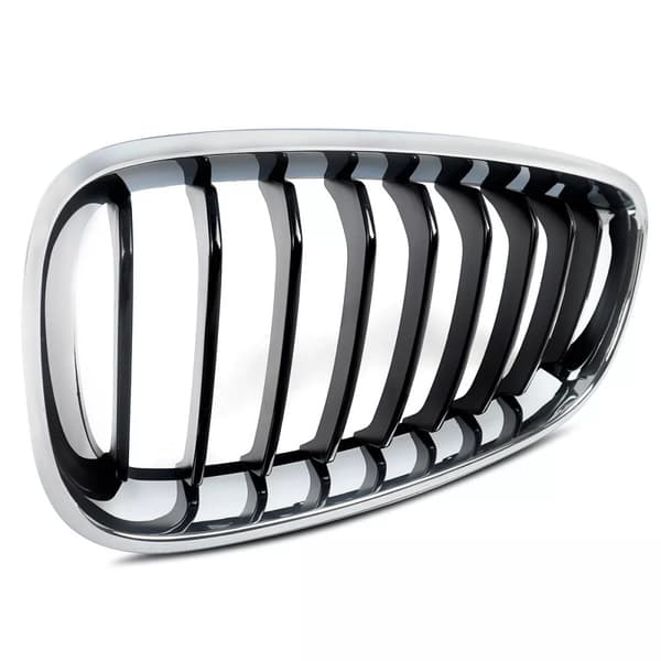 Fits BMW 3 Series F34 GT 13-19 Chrome Frame Black Slat Front Kidney Grille Left