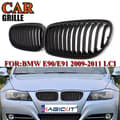 Miniatyrbild 2 av 11: For 2009-2011 BMW E90 E91 LCI 325i 328i 4D Front Kidney Grill Grille Matte Black