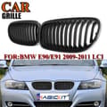 Miniatyrbild 1 av 11: For 2009-2011 BMW E90 E91 LCI 325i 328i 4D Front Kidney Grill Grille Matte Black