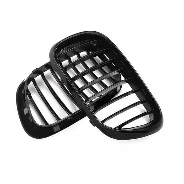 Pair Glossy Black Kidney Front Sport Grille Grill for BMW X5 E53 SUV 1999-03