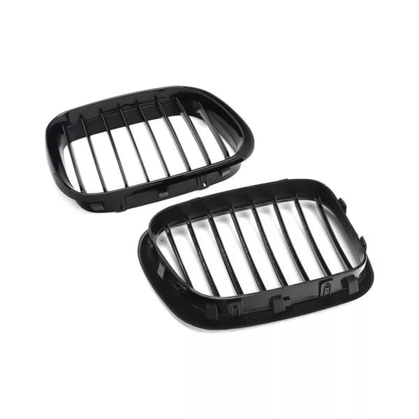 Pair Glossy Black Kidney Front Sport Grille Grill for BMW X5 E53 SUV 1999-03