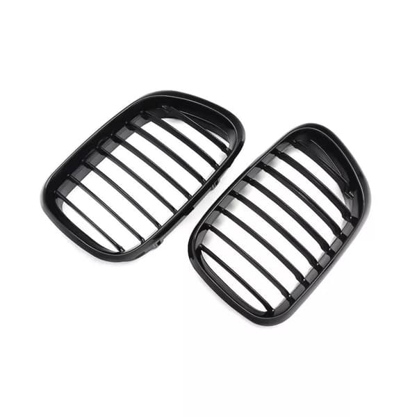 Pair Glossy Black Kidney Front Sport Grille Grill for BMW X5 E53 SUV 1999-03