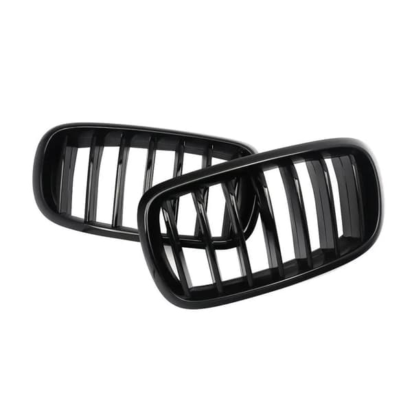 BMW X5 F15 X5M F85 X6 F16 X6M F86 FRONT KIDNEY BUMPER GRILLES GLOSS BLACK GRILLS