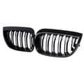 Miniatyrbillede 3 af 11: FOR BMW 1 SERIES E87 FRONT BUMPER KIDNEY GRILLES GLOSS BLACK DUAL LINE 2004-2007