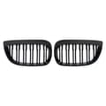 Miniatyrbillede 4 af 11: FOR BMW 1 SERIES E87 FRONT BUMPER KIDNEY GRILLES GLOSS BLACK DUAL LINE 2004-2007