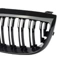 Miniatyrbillede 8 af 11: FOR BMW 1 SERIES E87 FRONT BUMPER KIDNEY GRILLES GLOSS BLACK DUAL LINE 2004-2007