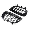 Miniatyrbillede 11 af 11: FOR BMW 1 SERIES E87 FRONT BUMPER KIDNEY GRILLES GLOSS BLACK DUAL LINE 2004-2007
