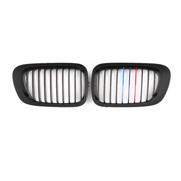 2x Matte Black M-Color Front Kidney Grilles for BMW E46 M3 325Ci 323is 1998-2001