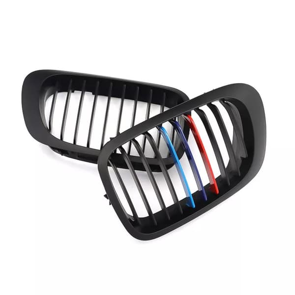 2x Matte Black M-Color Front Kidney Grilles for BMW E46 M3 325Ci 323is 1998-2001