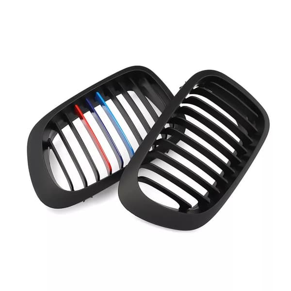 2x Matte Black M-Color Front Kidney Grilles for BMW E46 M3 325Ci 323is 1998-2001