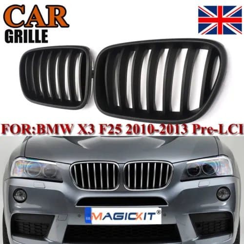Grille fits for BMW F25 F26 X3 X4 2011-2013 Sport Kidney Hood Grille Matte Black