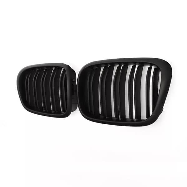 Matte Black Front Dual Slat Kidney Grilles Grills for BMW 5-Series E39 99-03 M5