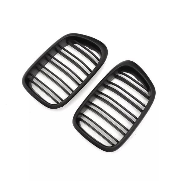 Matte Black Front Dual Slat Kidney Grilles Grills for BMW 5-Series E39 99-03 M5
