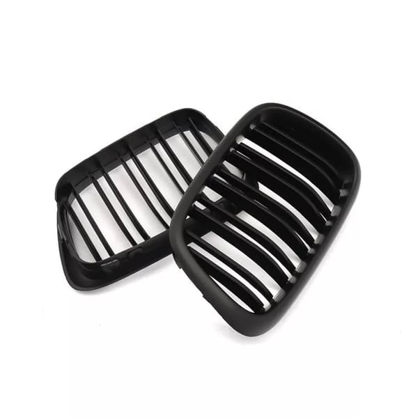 Matte Black Front Dual Slat Kidney Grilles Grills for BMW 5-Series E39 99-03 M5