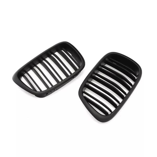 Matte Black Front Dual Slat Kidney Grilles Grills for BMW 5-Series E39 99-03 M5