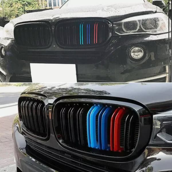 FOR BMW F15 F85 X5 F16 F86 X6 TWIN SLAT KIDNEY GRILLE GRILLS GLOSS M COLOR 2014+