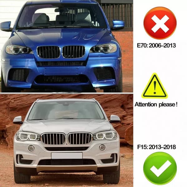 FOR BMW F15 F85 X5 F16 F86 X6 TWIN SLAT KIDNEY GRILLE GRILLS GLOSS M COLOR 2014+
