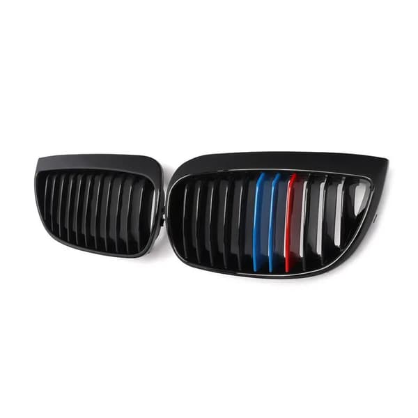2x Black M-Color Kidney Grill For BMW E81 E87 116i 118i 120i 04-07 Front Grille