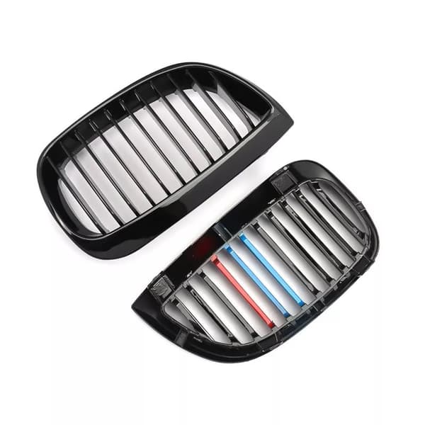 2x Black M-Color Kidney Grill For BMW E81 E87 116i 118i 120i 04-07 Front Grille