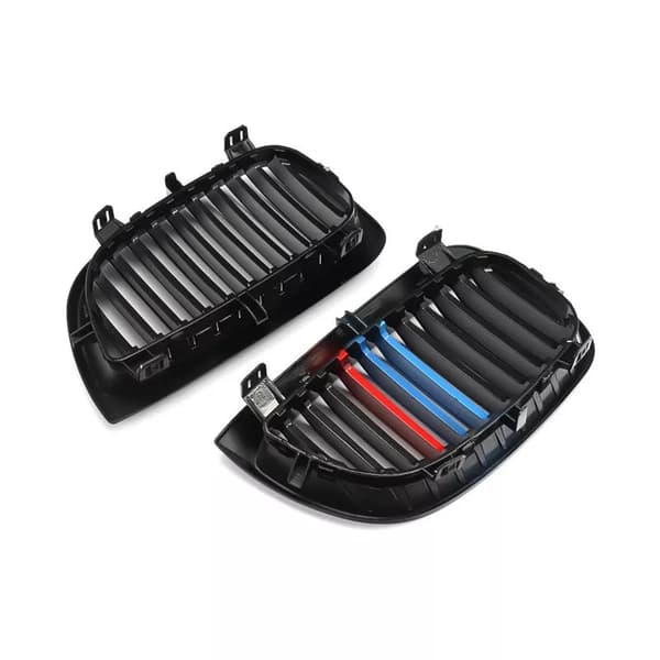 2x Black M-Color Kidney Grill For BMW E81 E87 116i 118i 120i 04-07 Front Grille