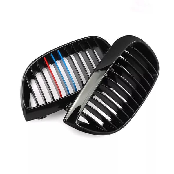 2x Black M-Color Kidney Grill For BMW E81 E87 116i 118i 120i 04-07 Front Grille