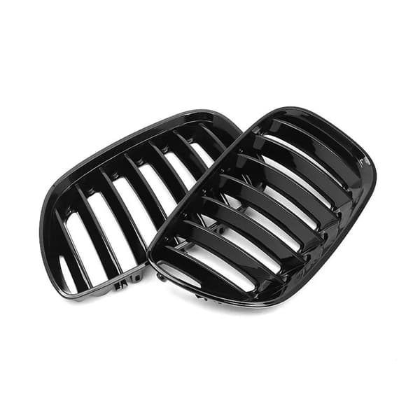Gloss Black Front Kidney Grill Grille Vent Cover For BMW X5 E53 2004-06 Facelift