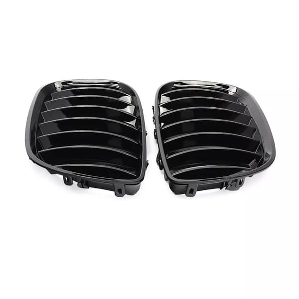 Gloss Black Front Kidney Grill Grille Vent Cover For BMW X5 E53 2004-06 Facelift