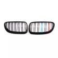 Miniatyrbild 3 av 11: For BMW 3Series E92 E93 10-13 Gloss Black M Color Kidney Grilles Two Slat Grills