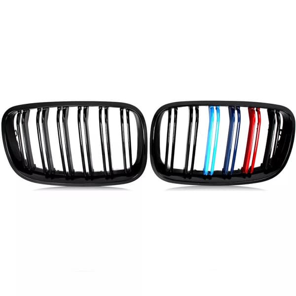 2X Front Kidney Grille Grill M Color Gloss Black for BMW E70 E71 X5 X6 2007-2013