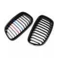 Miniatyrbilde 11 av 11: For BMW 1-Series F20 F21 2012-2015 Front Hood Kidney Grilles Gloss Black M Color