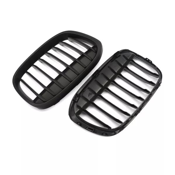 Matte Black Front Kidney Hood Grille Grill X-Series For BMW X1 F49 F48 16-17