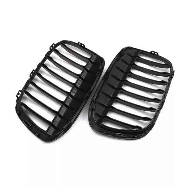 Matte Black Front Kidney Hood Grille Grill X-Series For BMW X1 F49 F48 16-17