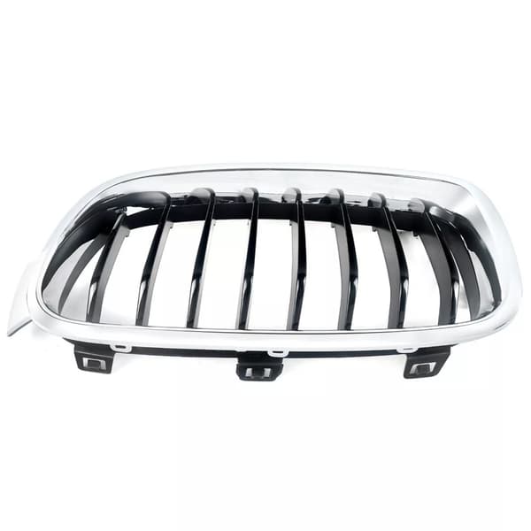 PAIR FOR BMW F30 F31 3 SERIES 2012-2018 FRONT KIDNEY GRILLS GRILLE CHROME+BLACK