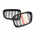 Miniatyrbillede 5 af 11: Pair For 99-03 BMW E39 5-Series Front Kidney Grills Grilles Dual Line M5 525 528