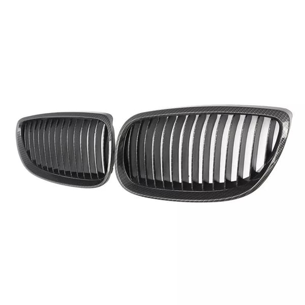 1Pair Front Kidney Grill Grille for BMW E92 E93 3 Series 06-09 Carbon Fiber Look