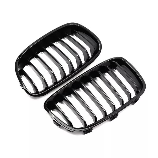 For BMW F20 F21 1 Series Gloss Black 8 Bar Front Kidney Grill Grille 2011-2014